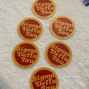 Set of 6 Sigma Delta Tau stickers